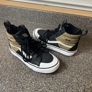 Vans Off The Wall Sk8-Hi Mens 7 Black/Brown Suede/Leather Skate Shoes Scotchgard